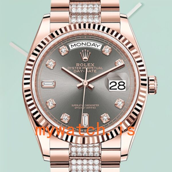 Rolex Day-Date Men's 36mm M128235-0051 President Bracelet Grey Dial: Genuine vs. Replica