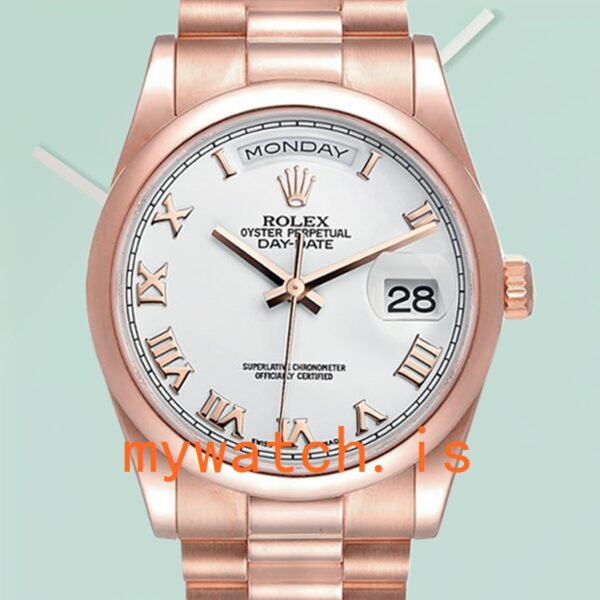 Rolex Day-Date 118205 36mm Mens White Dial: Genuine vs. Replica Analysis
