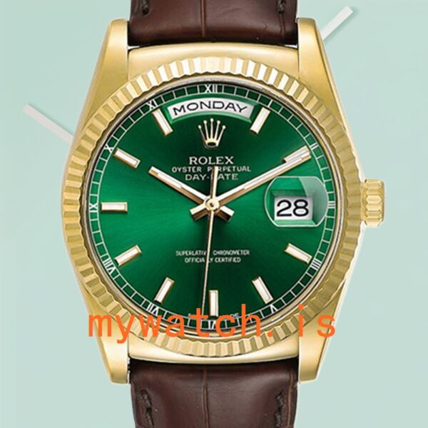 Rolex Day-Date Men's m118138-0030 36mm Leather Strap Gold-tone: A Timeless Masterpiece