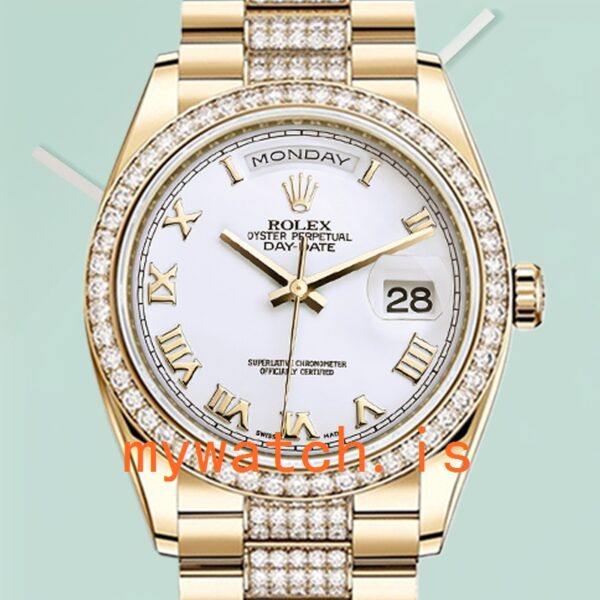 Rolex Day-Date 36mm Mens m118348-0151 Gold-tone White Dial: A Timeless Masterpiece