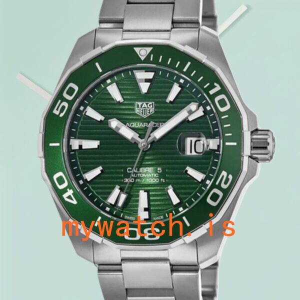 Tag Heuer Aquaracer 43mm Men WAY201S.BA0927 Stainless Steel Green Dial: A Dive into Excellence