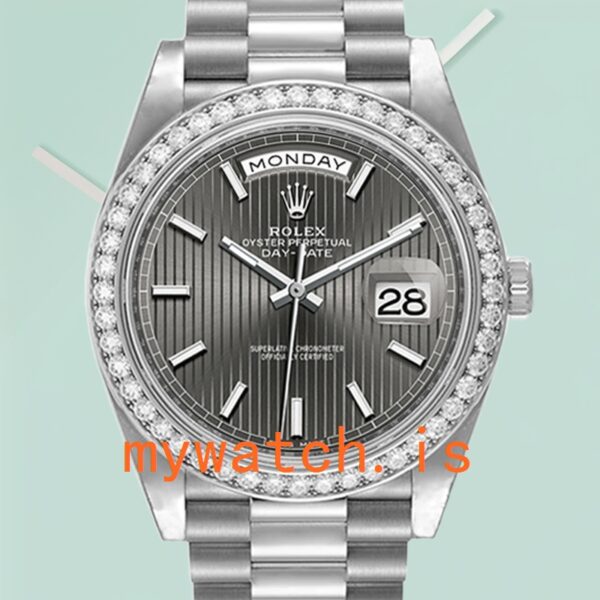 Rolex Day-Date Mens 40mm 228349RBR-0008 Automatic Silver-tone: A Symbol of Prestige and Precision