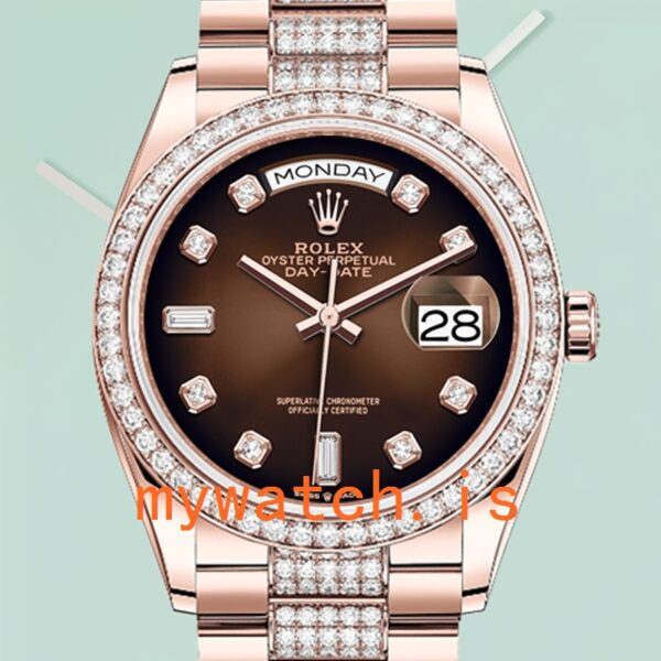 Rolex Day-Date Mens 36mm m128345rbr-0041 Brown Dial: A Timeless Masterpiece